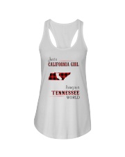CALIFORNIA GIRL LIVING IN TENNESSEE WORLD Ladies Flowy Tank tile