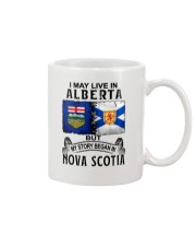 LIVE IN ALBERTA BEGAN IN NOVA SCOTIA Mug tile