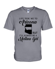 LIFE TOOK ME TO ARIZONA ALWAYS BE A MONTANA GIRL V-Neck T-Shirt thumbnail