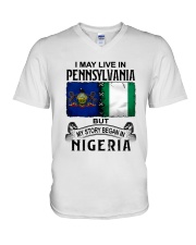 LIVE IN PENNSYLVANIA BEGAN IN NIGERIA V-Neck T-Shirt thumbnail