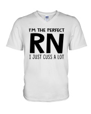 I'M THE PERFECT RN I JUST CUSS A LOT V-Neck T-Shirt thumbnail