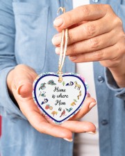 Kentucky Home Is Where Mom Is Heart ornament - single (porcelain) aos-heart-ornament-single-porcelain-lifestyles-01