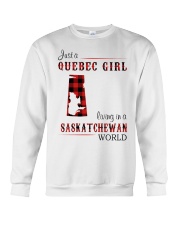 QUEBEC GIRL LIVING IN SASKATCHEWAN WORLD Crewneck Sweatshirt thumbnail
