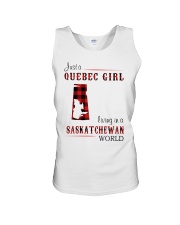 QUEBEC GIRL LIVING IN SASKATCHEWAN WORLD Unisex Tank thumbnail