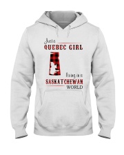 QUEBEC GIRL LIVING IN SASKATCHEWAN WORLD Hooded Sweatshirt thumbnail