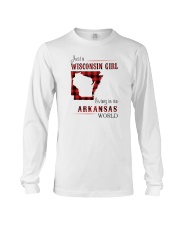 WISCONSIN GIRL LIVING IN ARKANSAS WORLD Long Sleeve Tee thumbnail