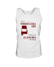 PENNSYLVANIA GIRL LIVING IN ALABAMA WORLD Unisex Tank thumbnail