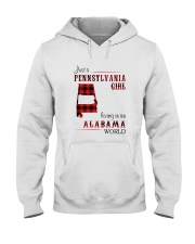 PENNSYLVANIA GIRL LIVING IN ALABAMA WORLD Hooded Sweatshirt thumbnail