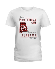 PUERTO RICAN GIRL LIVING IN ALABAMA WORLD Ladies T-Shirt tile