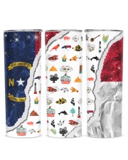 North Carolina Flag And Symbols 20oz Glitter Tumbler aos-glitter-tumbler-straight-shape-20oz-lifestyle-front-10