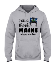 Maine Misses Me Too Hooded Sweatshirt front