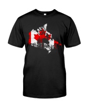 Canada Map Flag Classic T-Shirt front