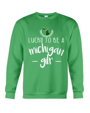 Lucky To Be Michigan Girl Crewneck Sweatshirt tile
