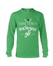 Lucky To Be Michigan Girl Long Sleeve Tee tile