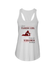 FLORIDA GIRL LIVING IN VIRGINIA WORLD Ladies Flowy Tank tile