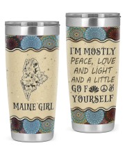Maine Peace Love And Light 20oz Tumbler front