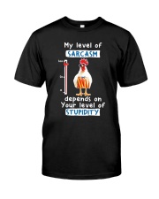 Chicken My Level Of Sarcasm Classic T-Shirt tile