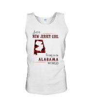 JERSEY GIRL LIVING IN ALABAMA WORLD Unisex Tank thumbnail