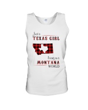 TEXAS GIRL LIVING IN MONTANA WORLD Unisex Tank thumbnail