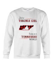 VIRGINIA GIRL LIVING IN TENNESSEE WORLD Crewneck Sweatshirt thumbnail