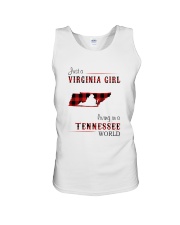 VIRGINIA GIRL LIVING IN TENNESSEE WORLD Unisex Tank thumbnail