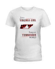 VIRGINIA GIRL LIVING IN TENNESSEE WORLD Ladies T-Shirt thumbnail