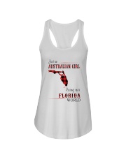 AUSTRALIAN GIRL LIVING IN FLORIDA WORLD Ladies Flowy Tank tile