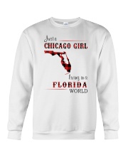 CHICAGO GIRL LIVING IN FLORIDA WORLD Crewneck Sweatshirt thumbnail