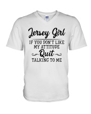Jersey Girl If You Don't Like My Attitude V-Neck T-Shirt tile