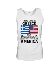 LIVE IN GREECE BEGAN IN AMERICA ROOT WOMEN Unisex Tank thumbnail