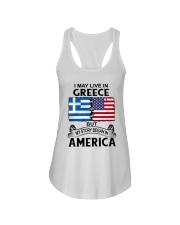 LIVE IN GREECE BEGAN IN AMERICA ROOT WOMEN Ladies Flowy Tank thumbnail