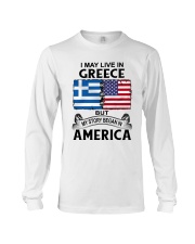 LIVE IN GREECE BEGAN IN AMERICA ROOT WOMEN Long Sleeve Tee thumbnail