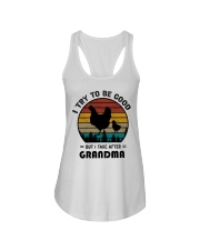 Back To School Gift Chicken I Try To Be Good But I Take After Custom Name Ladies Flowy Tank tile