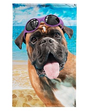 Boxer Wear Sunglass At Beach Tea Towel tile