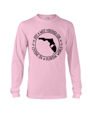 WEST VIRGINIA GIRL LIVING IN FLORIDA WORLD Long Sleeve Tee thumbnail