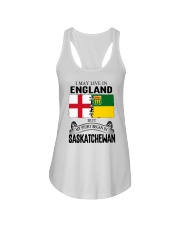 LIVE IN ENGLAND BEGAN IN SASKATCHEWAN ROOT Ladies Flowy Tank thumbnail
