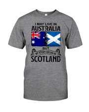 LIVE IN AUSTRALIA BEGAN IN SCOTLAND Classic T-Shirt tile