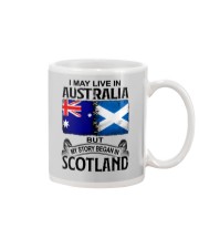 LIVE IN AUSTRALIA BEGAN IN SCOTLAND Mug tile
