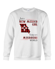 NEW MEXICO GIRL LIVING IN MISSOURI WORLD Crewneck Sweatshirt thumbnail