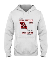 NEW MEXICO GIRL LIVING IN MISSOURI WORLD Hooded Sweatshirt thumbnail
