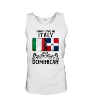 LIVE IN ITALY BEGAN IN DOMINICAN Unisex Tank tile