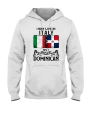 LIVE IN ITALY BEGAN IN DOMINICAN Hooded Sweatshirt tile