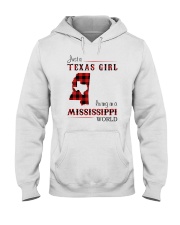TEXAS GIRL LIVING IN MISSISSIPPI WORLD Hooded Sweatshirt tile