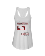 NEBRASKA GIRL LIVING IN KANSAS WORLD Ladies Flowy Tank thumbnail
