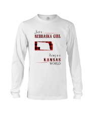NEBRASKA GIRL LIVING IN KANSAS WORLD Long Sleeve Tee thumbnail