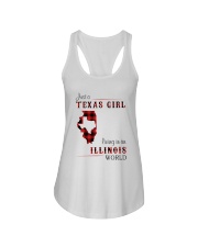 TEXAS GIRL LIVING IN ILLINOIS WORLD Ladies Flowy Tank tile