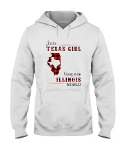 TEXAS GIRL LIVING IN ILLINOIS WORLD Hooded Sweatshirt tile