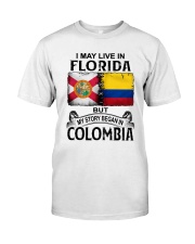 LIVE IN FLORIDA BEGAN IN COLOMBIA Classic T-Shirt tile