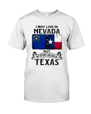 LIVE IN NEVADA BEGAN IN TEXAS Classic T-Shirt tile