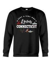Just A Girl Symbols Connecticut Crewneck Sweatshirt tile